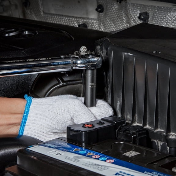 1/2" Drive 33-Piece Impact Socket Set, 6-Point SAE (3/8"-1") & Metric (10-24mm) Sockets, Cr-V Steel, Easy-Read Markings, Heavy-Duty Case for Automotive Repair