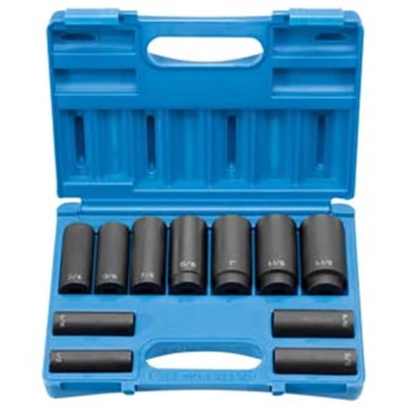 1/2'' Drive 8 Point 11 Pieces Deep Set