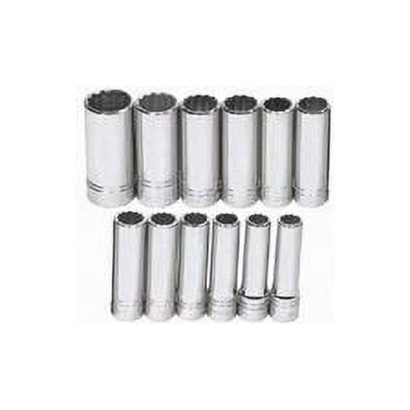 1/2" Drive Deep Socket Set 12-Pt 12-Piece