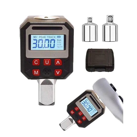 1/2" Drive Digital Torque Wrench Adapter with Buzzer & LED, High Precision Digital Torque Adapter Turns Any Ratchet into a Torque Wrench for Auto Repair(3-60 Nm)Q