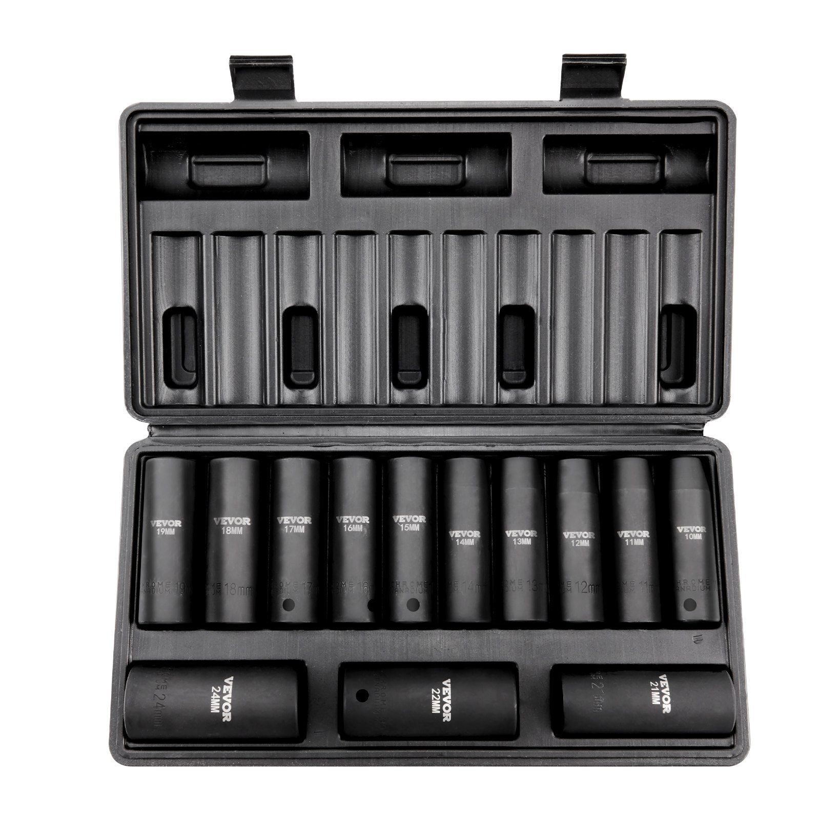 10-Piece 1/2" Drive Impact Socket Set - Metric 10-24mm, 6 Point Chrome Molybdenum Steel - View #7