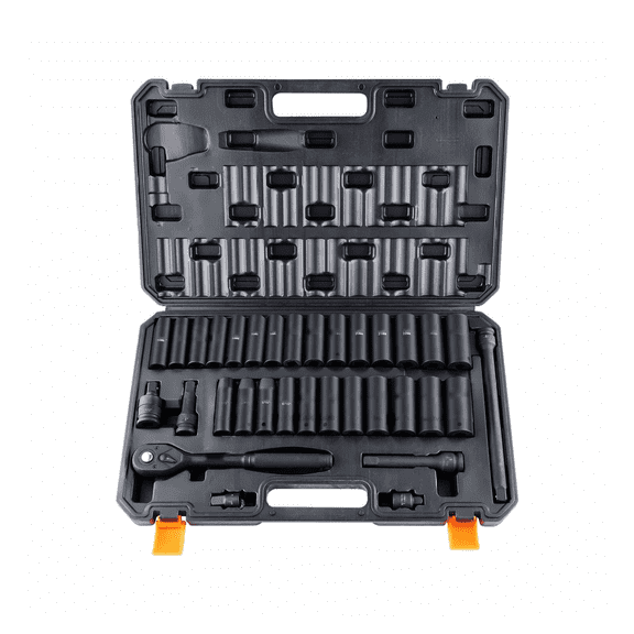 1/2" Drive Impact Socket Set - 33 Piece, SAE & Metric - Auto Repair Tool Set