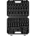 thumbnail image 1 of 1/2" Drive Impact Socket Set, 66-Piece, Standard SAE (3/8"-1-1/4") & Metric (8-24mm), Cr-V, 6 Point Deep/Shallow Socket Set with Ratchet Handle, Extension Bar and Adapters, 1 of 10