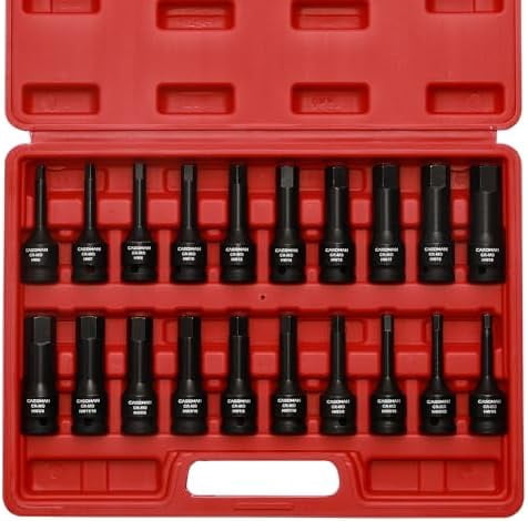 1/2" Drive Master Impact Hex Bit Set, Hex Driver, SAE/Metric, 1/4" - 3/ ...