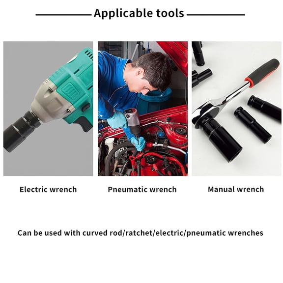 1/2" Drive Socket Impact Wrench Hex Socket Head 8-24Mm Adapter Spanner Converter