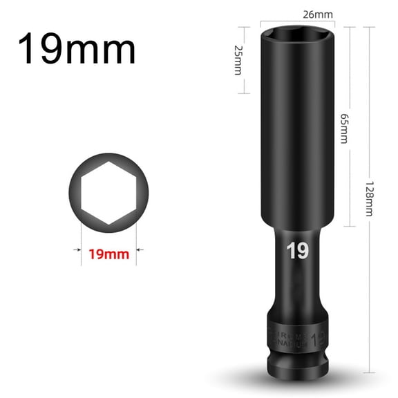 1/2 Drive Socket Impact Wrench Hex Socket Head 8-24Mm Adapter Spanner Converter