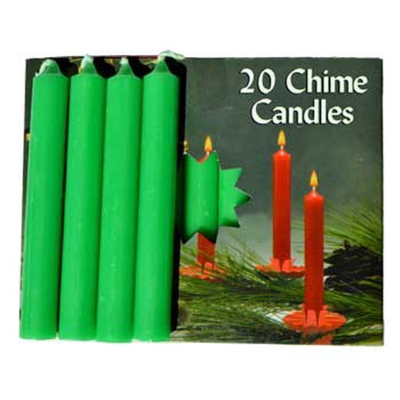 1/2" Emerald Green Chime candle 20 pack