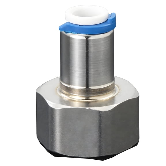 1/2" Female Thread to 1/4" PushtoConnect Stainless Steel QuickConnect Fitting for RO Water Purifiers & Beverage Dispensers