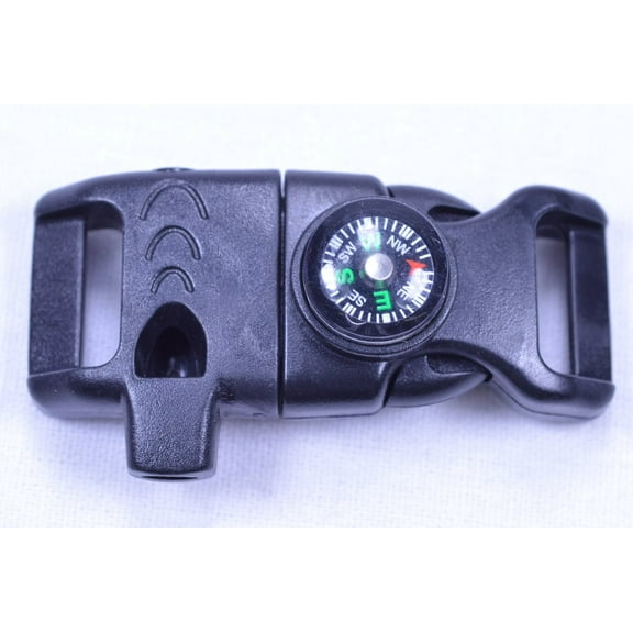1/2" Fire Starter & Compass Buckles - 5 Pack - Great for Paracord
