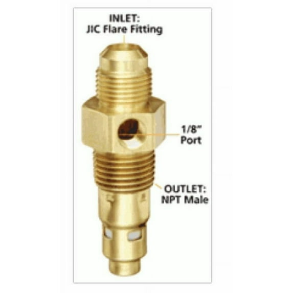1/2" Flare x 1/2" Male NPT Solid Brass Air Compressor In Tank Check Valve New
