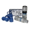 thumbnail image 1 of 1/2" Flat Face to Ag Style Hydraulic Quick Connect Coupler Adapter Set | Heavy-Duty | ISO 16028 to ISO 5675 | 5076 PSI | Zinc Plated | Dust Caps Included | Fits Bobcat, John Deere, CAT | Model TL106, 1 of 9