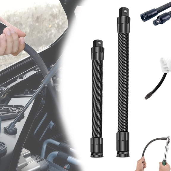 1/2 Flexible Shaft Extension Extender Torque Socket, Electric Wrench Connecting Rod, Ratchet Spanners Flex Reach Extension Bar, Portable Tool for Automotive Repair & Maintenance