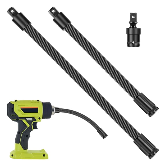 1/2" Flexible Shaft Extension Extender Torque Socket Ratchet Spanner Electric Wrench Connecting Rod Flexible Reach Extension Bar for Tight Space