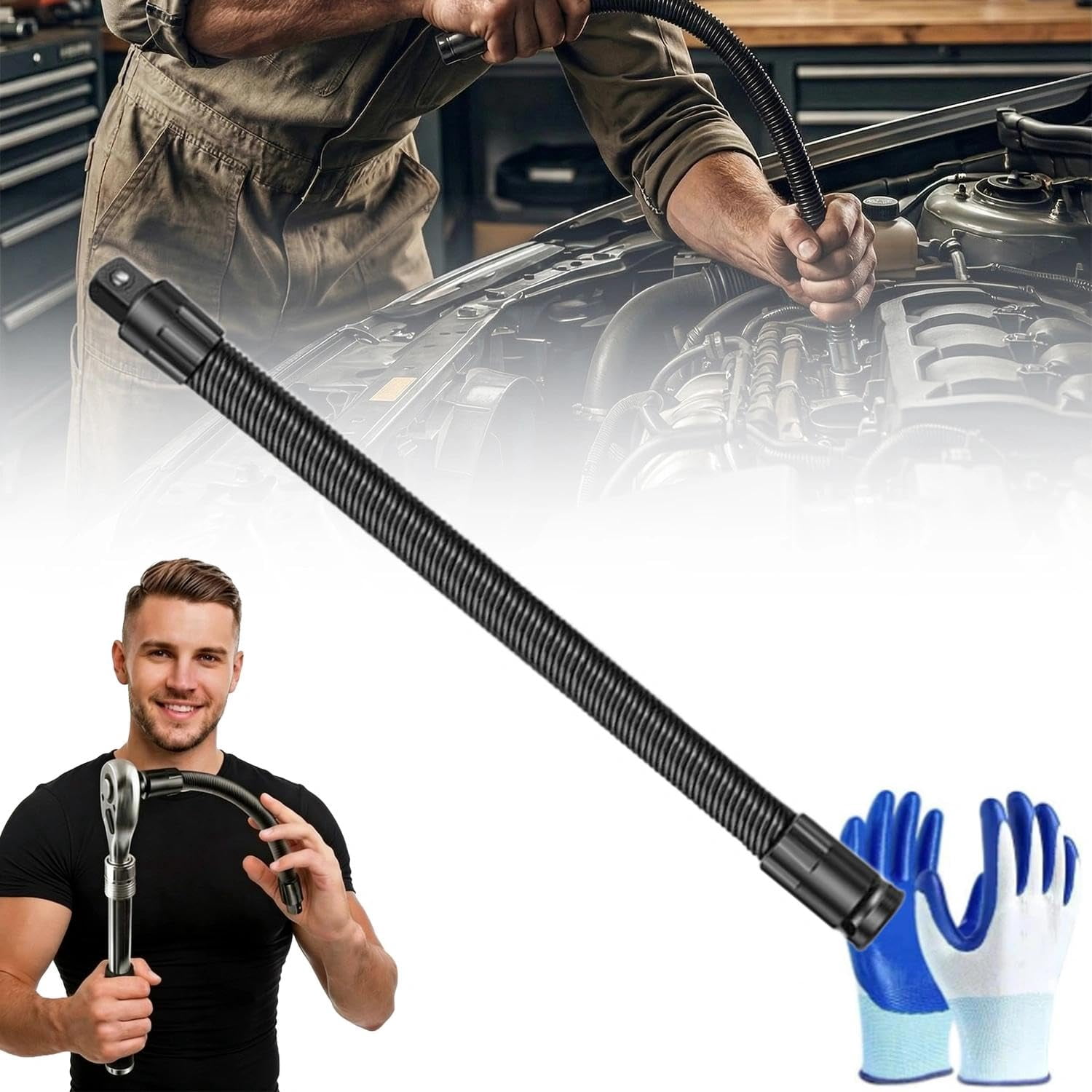 1/2 Flexible Shaft Extension Extender Torque Socket Ratchet Spanners ...