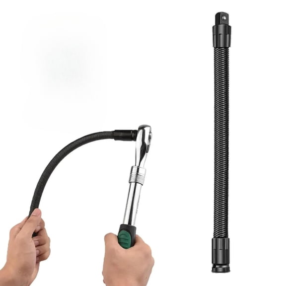 1/2 Flexible Shaft Extension Extender Torque Socket Ratchet Spanners Electric Wrench Connecting Rod - 360° Bend, Twist, Conquer Tight Spaces Portable Hand Drive Tool