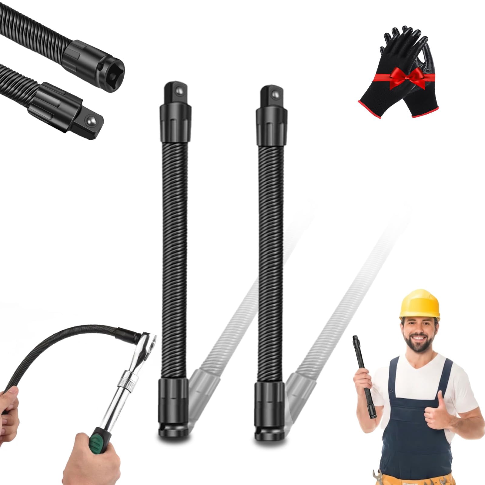1/2 Flexible Shaft Extension Extender Torque Socket Ratchet Spanners ...