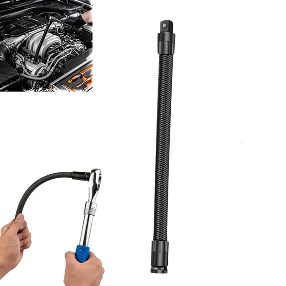 1/2 Flexible Shaft Extension Extender Torque Socket Ratchet Spanners Electric Wrench Connecting Rod, Flex Reach Extensions Bar for Tight Spaces