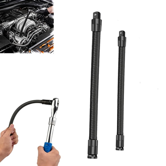 1/2 Flexible Shaft Extension Extender Torque Socket Ratchet Spanners Electric Wrench Connecting Rod, Flex Reach Extensions Bar for Tight Spaces