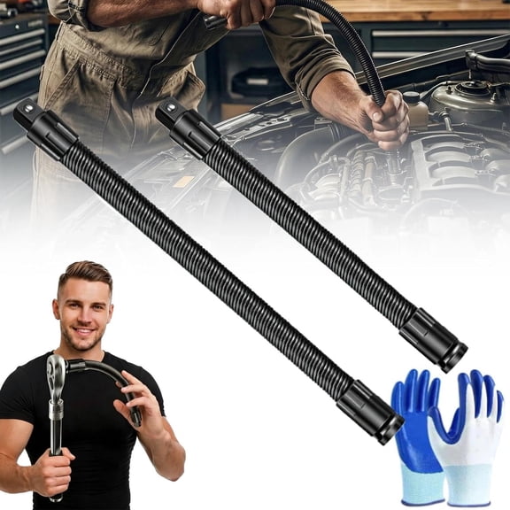 1/2 Flexible Shaft Extension Extender Torque Socket Ratchet Spanners Electric Wrench Connecting Rod, Flexible Extension Socket, Portable Hand Drive Tool for Automotive Repair(Mix)