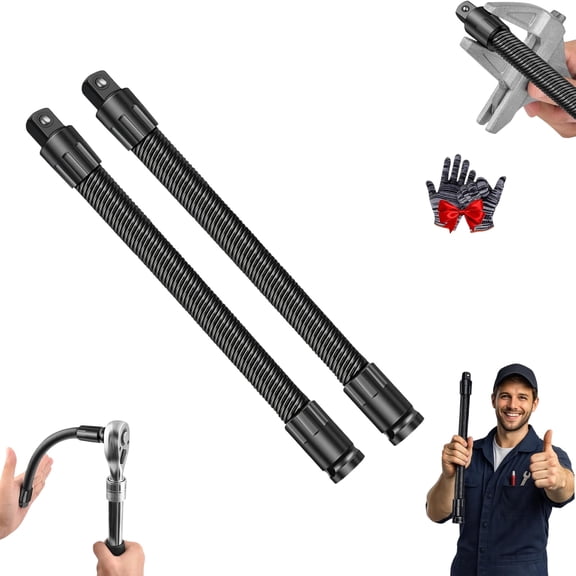 1/2 Flexible Shaft Extension Extender Torque Socket, Ratchet Spanners Electric Wrench Connecting Rod, flexible socket extension, for Tight Spaces Hand Drive Automotive Repair Tools