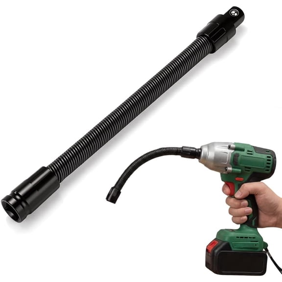 1/2 Flexible Socket Extension Bar Set Bendable Impact Wrench, 360° High Torque Spring Steel Shaft – for Tight Spaces, Hand Drive & Ratchet
