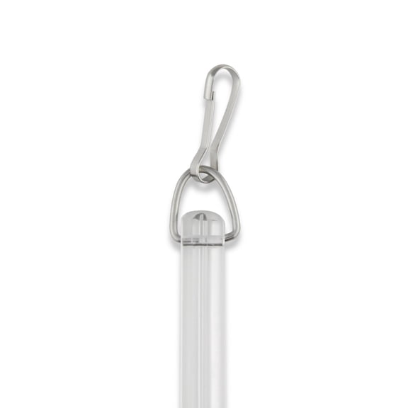 1/2" Fluted Clear PVC Baton with Metal Snap - 36"