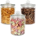 thumbnail image 1 of 1/2 Gallon 64 oz Glass Jars with Airtight Seal Lid For Household,Set of 3 Pack,2 Liter Glass Food Jars & Organization Canisters for Storage Pasta, Coffee, Candy, Snacks. Include 1 Pen and 8 Labels., 1 of 3