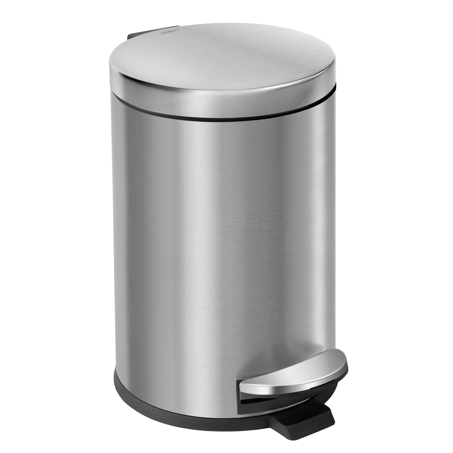 1.2 Gallons Small Black Trash Can, Bathroom Garbage Can with Lid and ...
