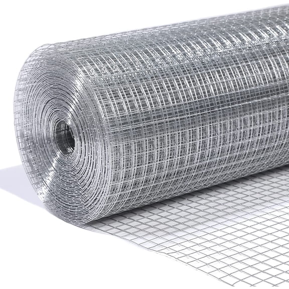 1/2 Galvanized Hardware Cloth 48" x 100' 19 Gauge, Hot-dip Galvanized After Welding, Chicken Wire Raised Garden Bed Plant Supports Poultry Netting Wire Cloth &Galvanized Wire Mesh Roll