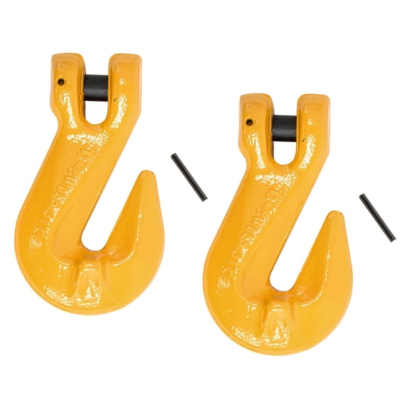 1/2" Grade 80 Clevis Cradle Grab Hooks w/Pins | Tow Hooks with Clevis Pin for Trucks, 12,000 lbs WLL (2 Pack)
