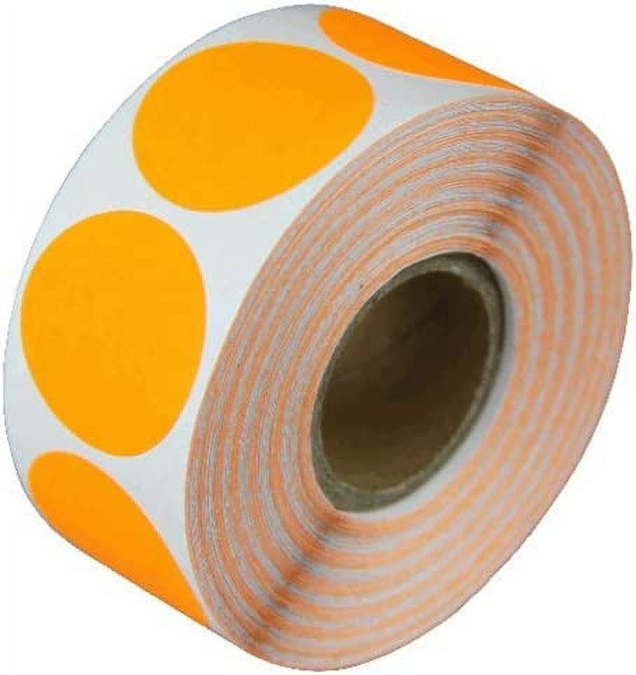 1/2" Half Inch Fluorescent Orange Circle Color Coded Dot Inventory