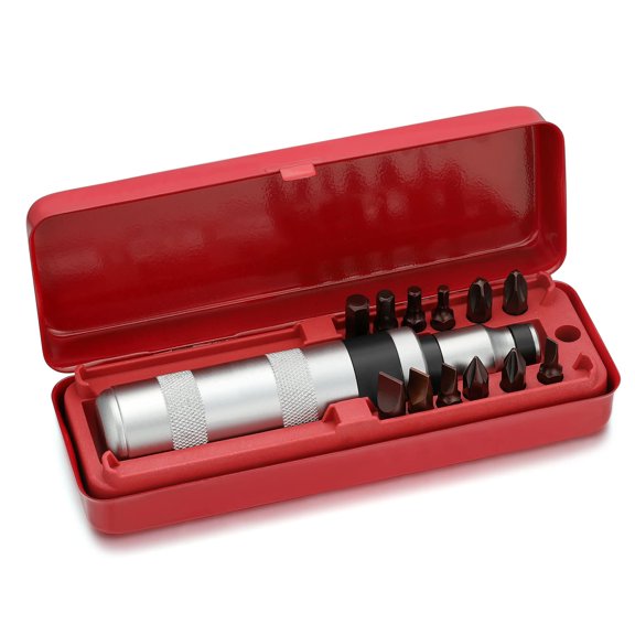 1/2" Hand Manual Reversible Impact Driver Set Extractor-12 PCS Impact Screwdriver S2 Steel Much More Durable Disengage Rusted Fasteners (Short Impact Screwdriver)