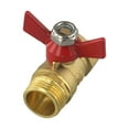 thumbnail image 1 of 1/2" Heavy Duty Brass Garden Hose Shut Off Valve for Maximum Water Flow, 1 of 11