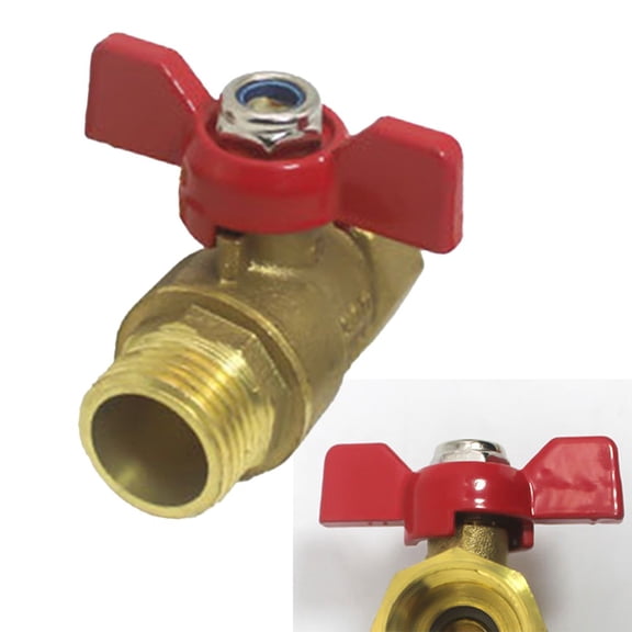 1/2" Heavy Duty Brass Garden Hose Shut Off Valve for Maximum Water Flow