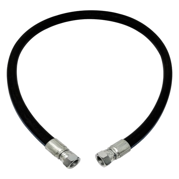 1/2" Hydraulic Hose Assembly, Double Wire Braid, Female 37° JIC Straight Swivel x Female 37° JIC Straight Swivel, 4000 PSI, 60" Length