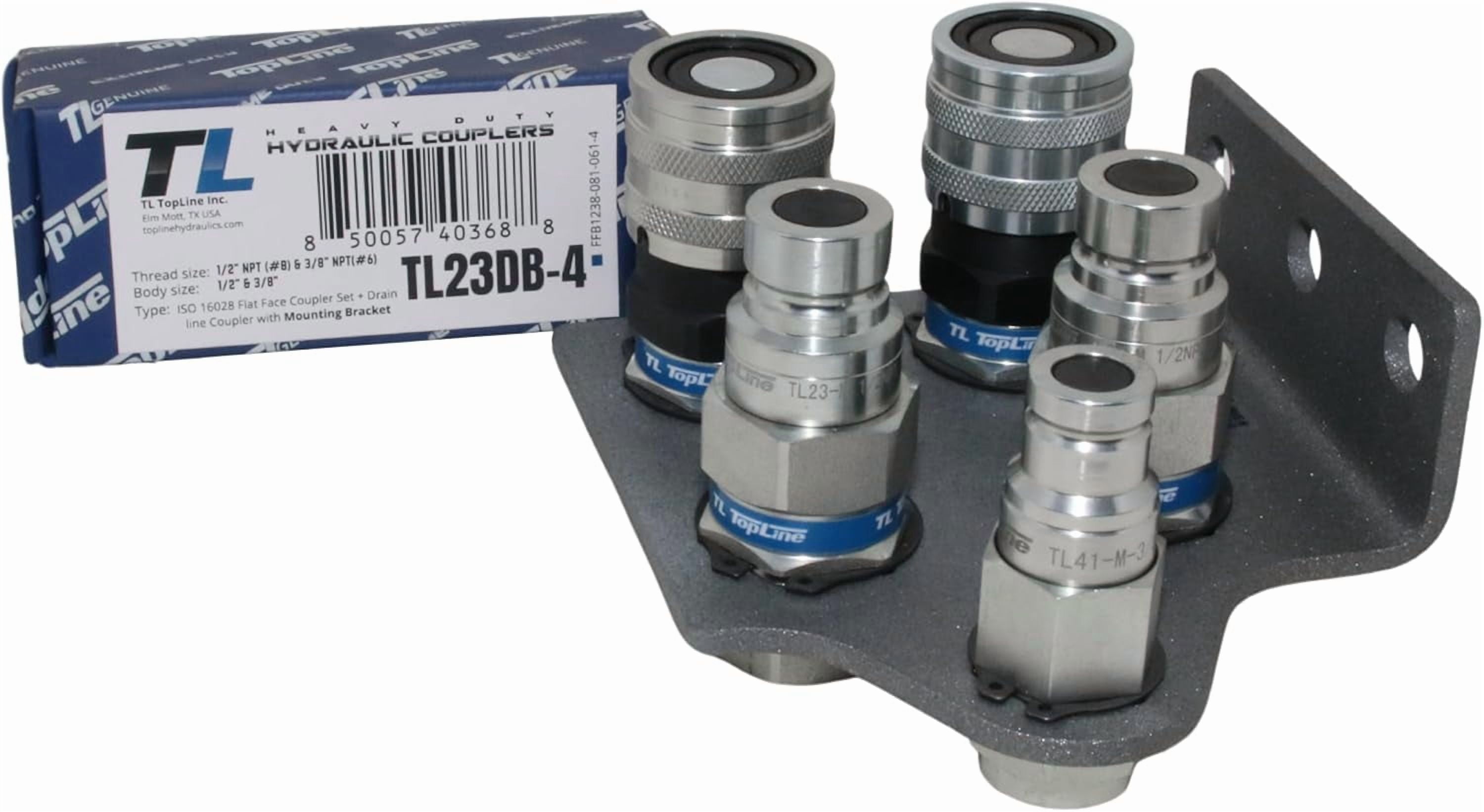 YOKIVE 3-Pack Hydraulic Quick Connect Couplers - M14x1.5mm Carbon Steel Fittings For Construction & Farm Equipment