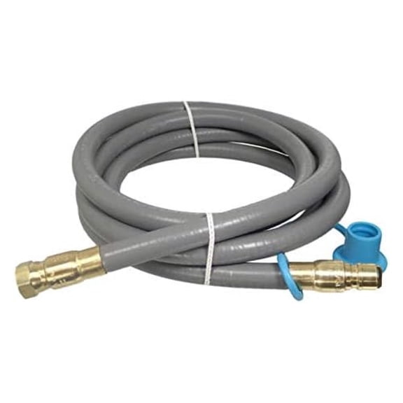 1/2" ID Natural Gas BBQ Grill Quick Disconnect Gas Connector (10 Feet)