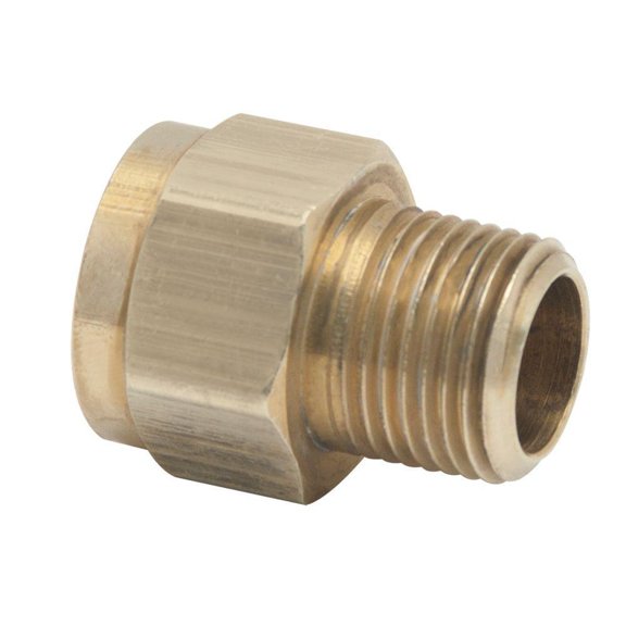 1/2 In. Female Flare X 3/8 In. MIP Brass Gas Fitting Adapter