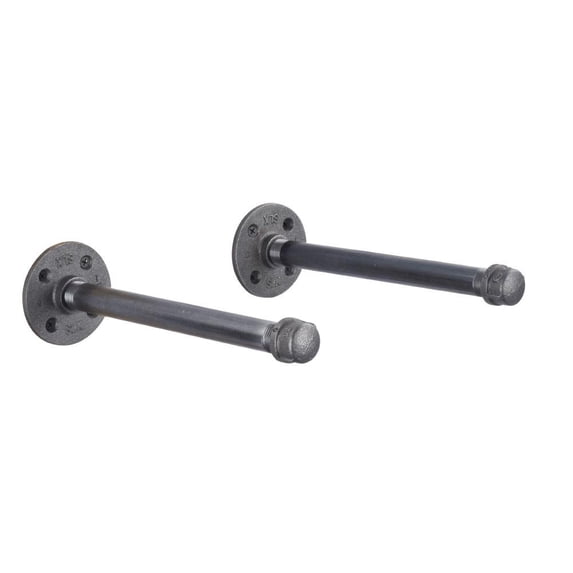 1/2 In X 10 In Shelf Bracket Kit, 2 Pack