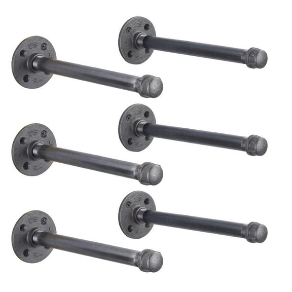 1/2 In X 10 In Shelf Bracket Kit, 6 Pack