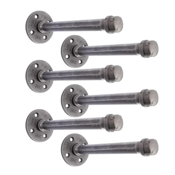 1/2 In X 8 In Shelf Bracket Kit, 6 Pack