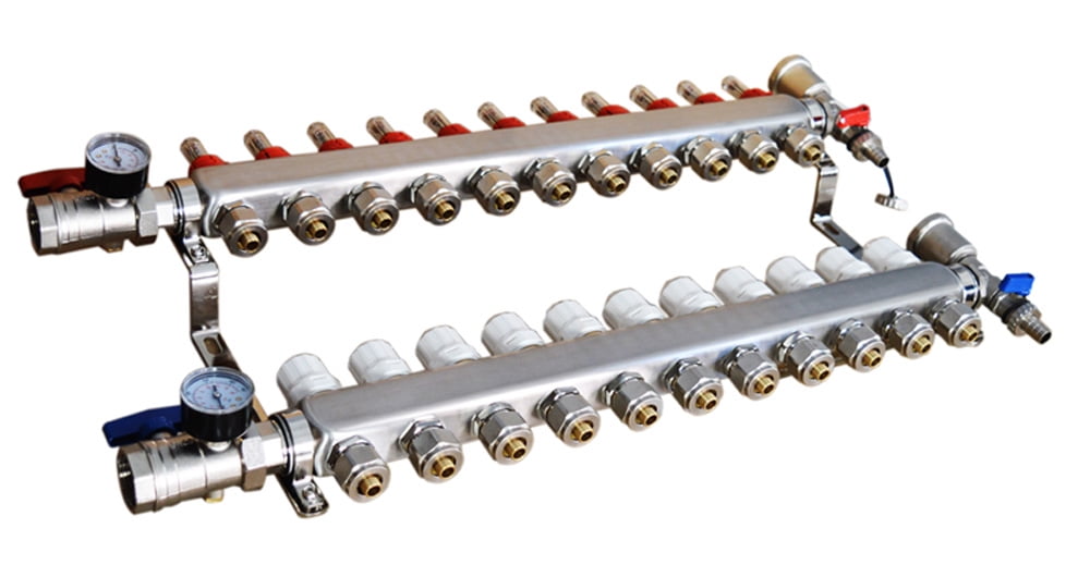 1/2 Inch 11-Branch PEX Radiant Floor Heating Manifold Set Radiant ...