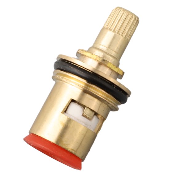 1/2 Inch 20 Teeth Ceramic Tap Cartridge,Quarter Turn Valve Disc for BSP Faucet Repair, Copper Core Iron Rod, 45Mm Height Red Replacement Part