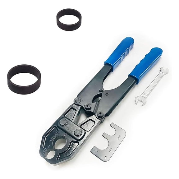 1/2-Inch & 3/4-Inch Combo Pex Copper Ring Crimping Tool Suit all US F1807 Standards-Including 20 Pieces & 10 Pieces Pex Copper Crimp Rings