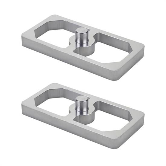 1/2 Inch Aluminum Extruded Leaf Spring Lowering Blocks - 2 Pack