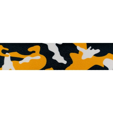 1/2 Inch Black and Gold Camo Polyester Webbing Closeout