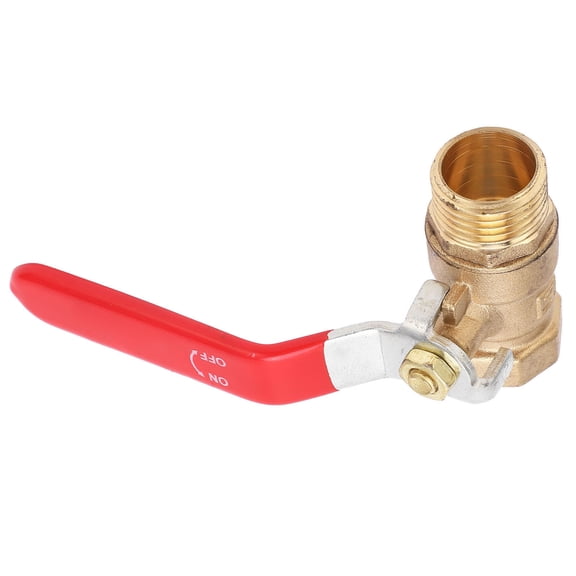 1/2 Inch Brass Ball Valve with Stainless Steel Handle for Air Compressor Drain Blowdown red Handle Air Compressor Accessory