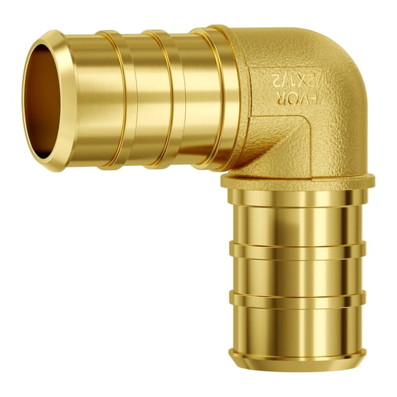 1/2 Inch Brass Pipe Fittings - 50PCS Clamp-Style Elbows for Heating Systems, Plumbing