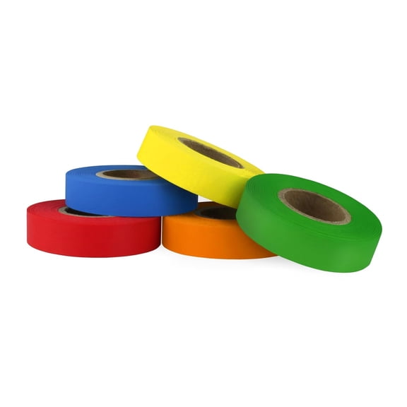 1/2 Inch Colored Masking Tape, Variety Pack Color Code Labeling Tape for Crafting and Organizing - 500 Inch Rolls (13.88 Yards), 5 Assorted Colors