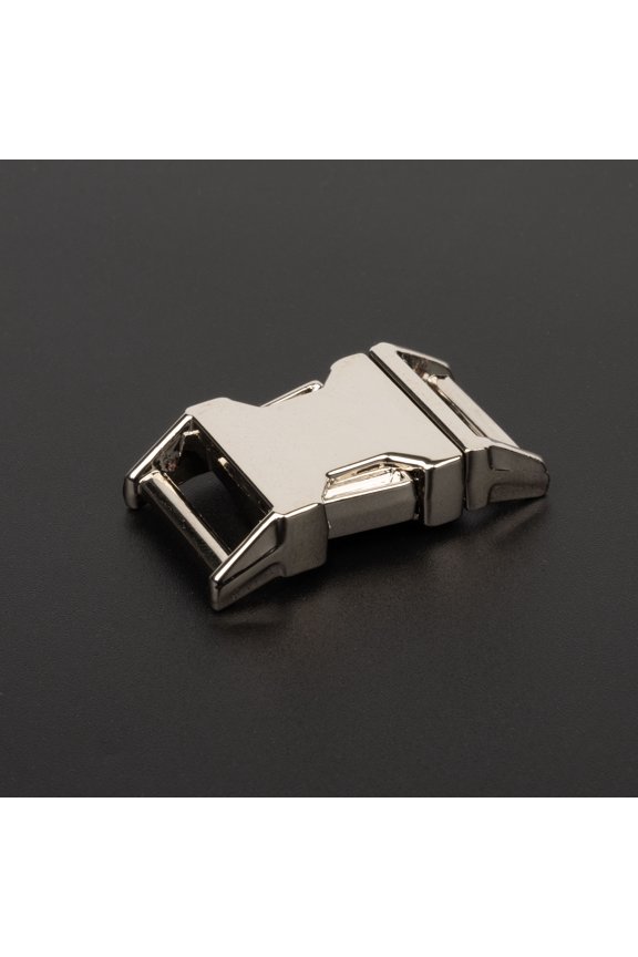 ® 1/2 Inch Contoured Nickel Plated Side Release Buckles, 5 Pack
